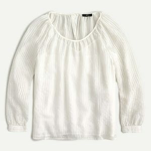 NEW- J Crew Tie-back top in shadow stripe